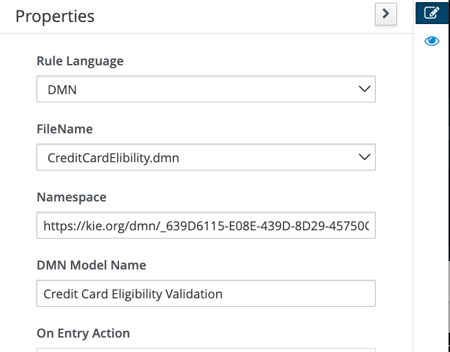 DMN BPMN Properties