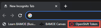OpenShift Token Bookmark